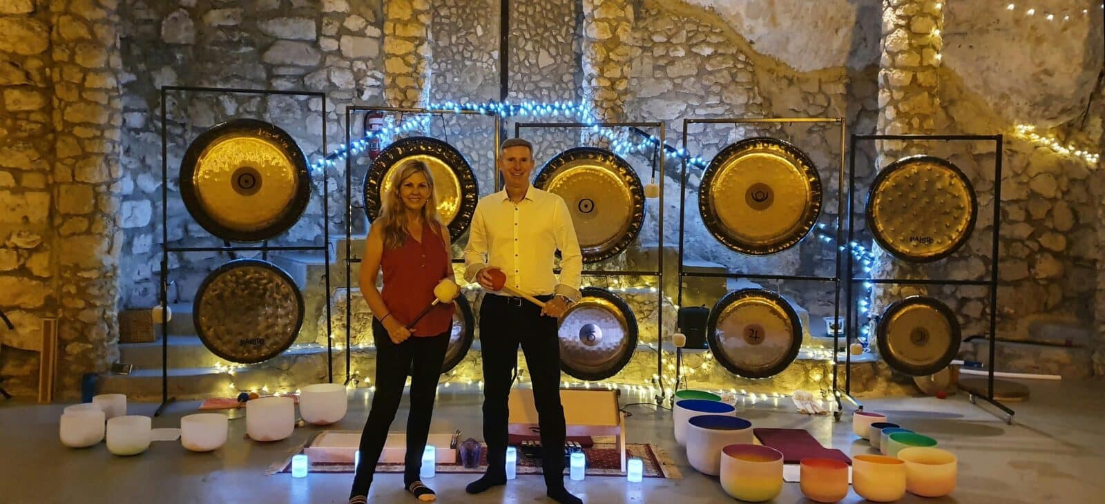 Gongs, Crystal Bowls, Sound Healing instruments in the Yanchep Cabaret Caves