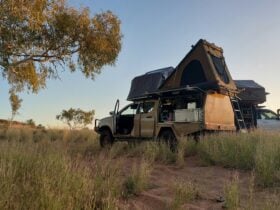 Two Parked 4WD Camper in Pilbara Region