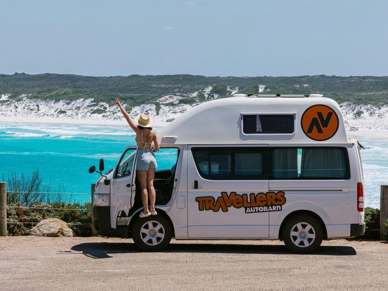 Kuga Campervan parked near beach in Western Australia