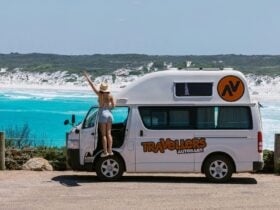 Kuga Campervan parked near beach in Western Australia