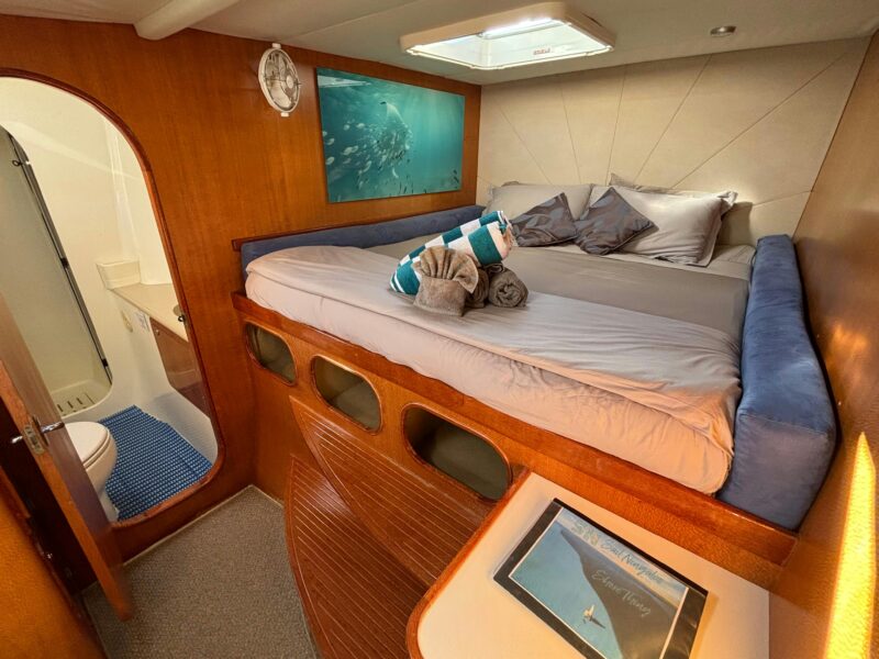 King bed Stateroom cabin on board Shore Thing
