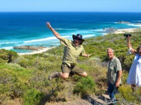 Guided walk in Leeuwin Naturaliste National Park with coastal heath and ocean views
