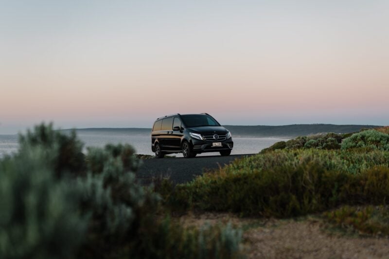 Sunset luxury Mercedes